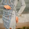 Gris Maillot de Bain Femme Voilée