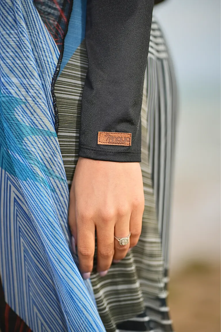 detail Burkini Femme Voilée Eden Noir
