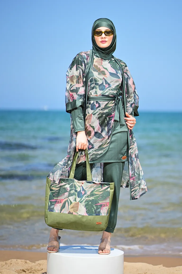 sac de plage vert