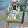 sac de plage vert tropical