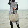Large Grey Beach Bag Soline