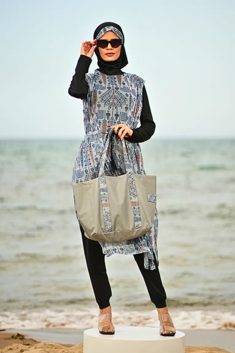 Large Grey Beach Bag Soline