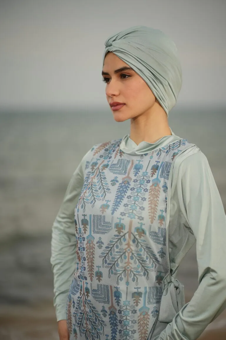 swim turban vert d'eau