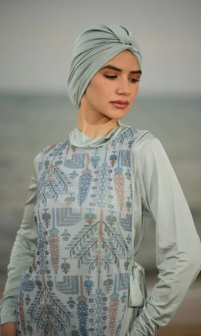 swim turban vert d'eau