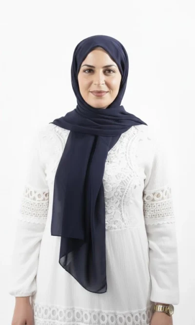 Foulard Chiffon Bleu Marine hijab