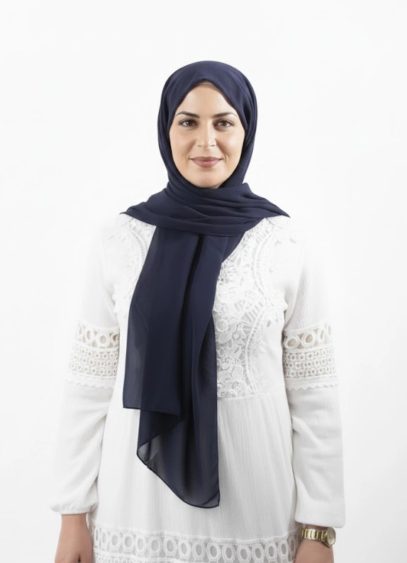Foulard Chiffon Bleu Marine hijab