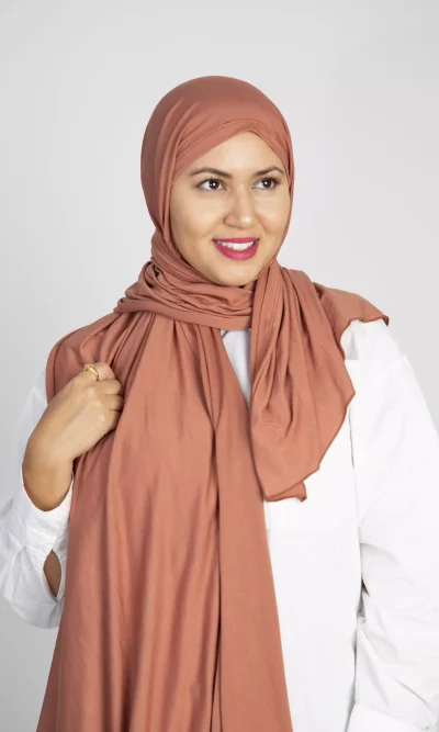 Hijab Jersey Cotton Terracotta