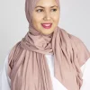 Hijab Cotton Jersey Brown Rose