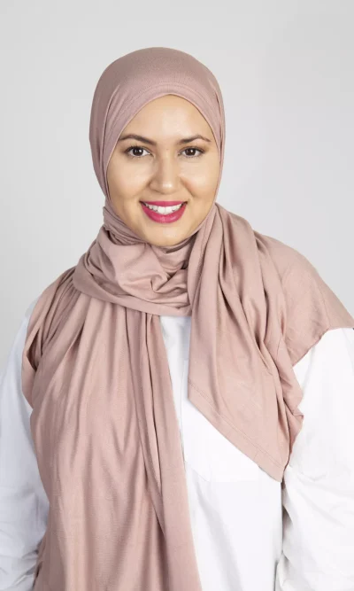Hijab Jersey Cotton Rose Brown