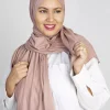 Hijab Cotton Jersey Rose Brown
