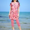 Maillot de Bain Short Long Femme Aura Rose