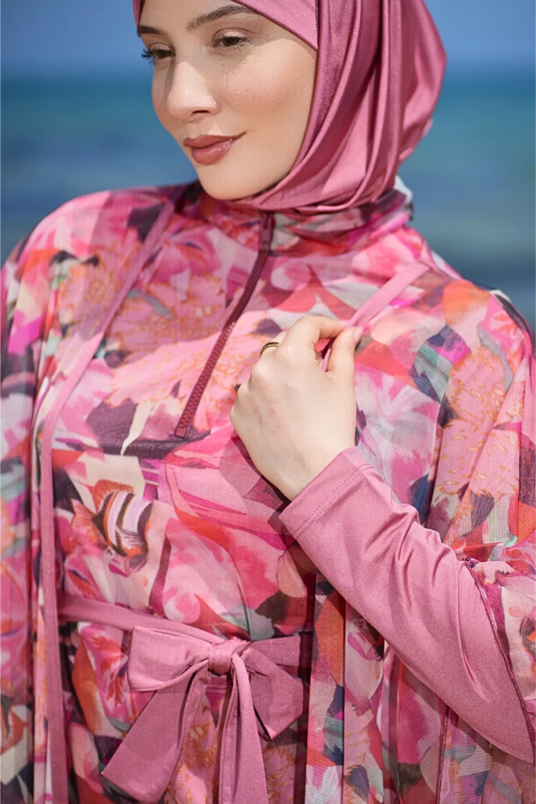 Maillot de Bain Voilée Rose Aura
