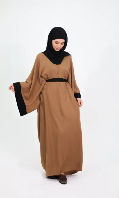 Long brown long Sleeve Dress