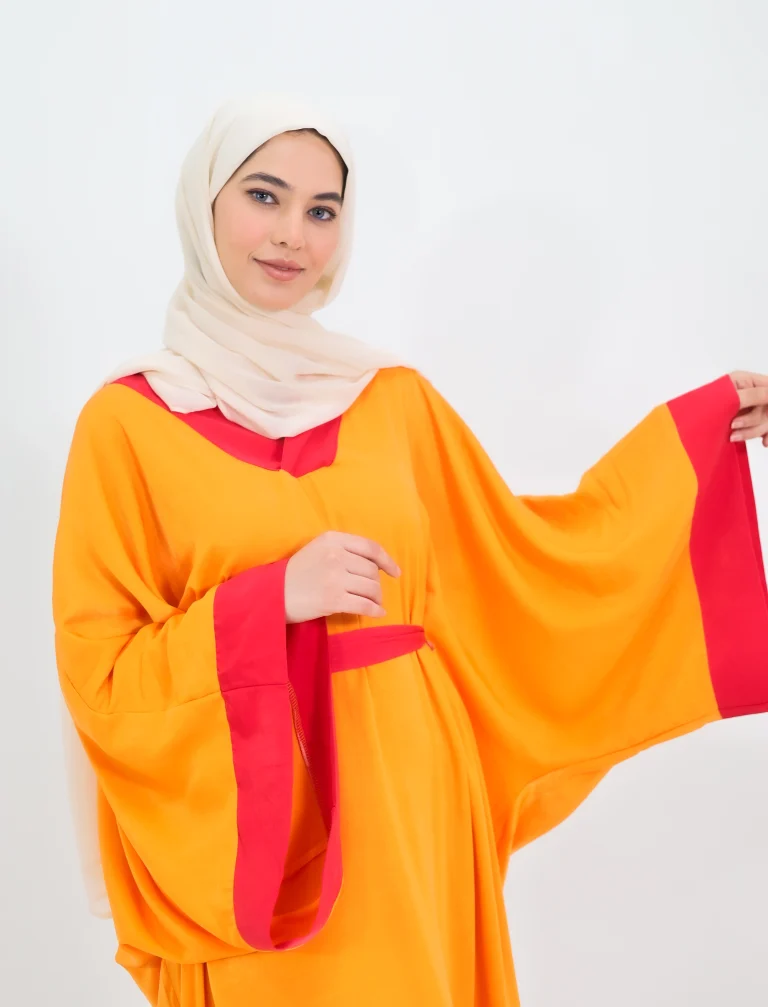 Long Sleeve Maxi Dress Orange