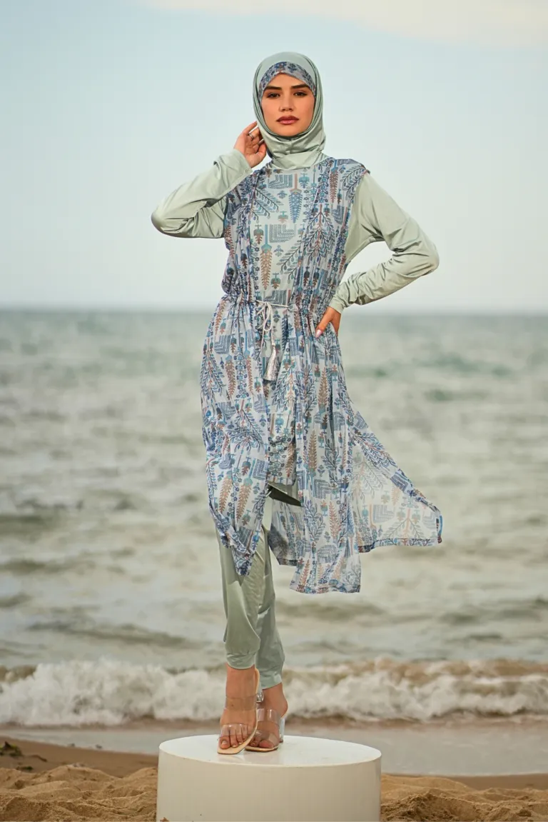 burkini moderne vert d'eau Soline