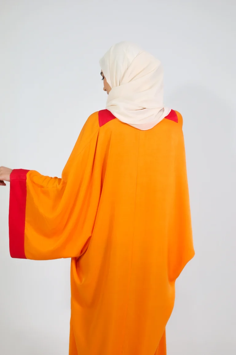 robe avec manche longue orange