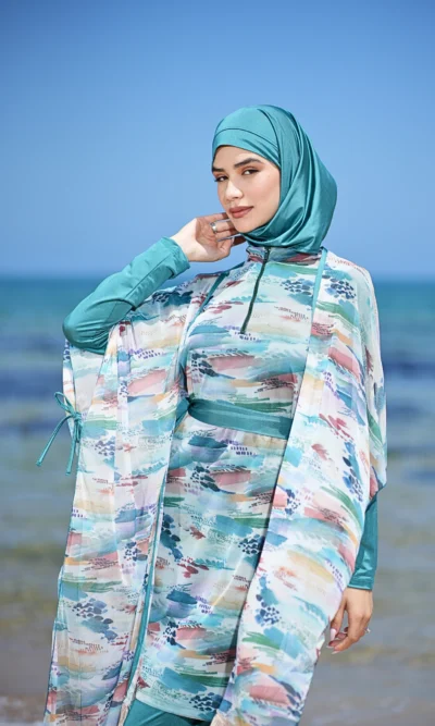 Maillot de bain femme voilée Vert