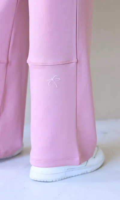 Modest Wide Leg Sports Pants for Women – Bold Pink