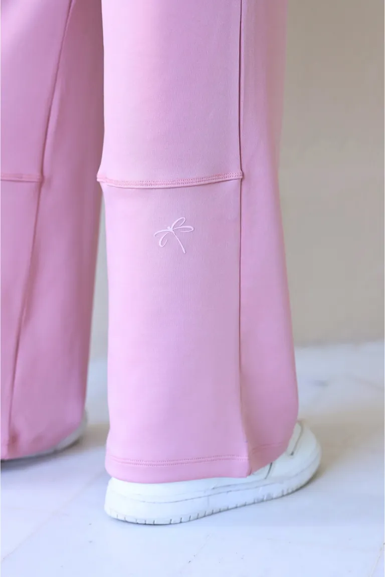 Modest Wide Leg Sports Pants for Women – Bold Pink