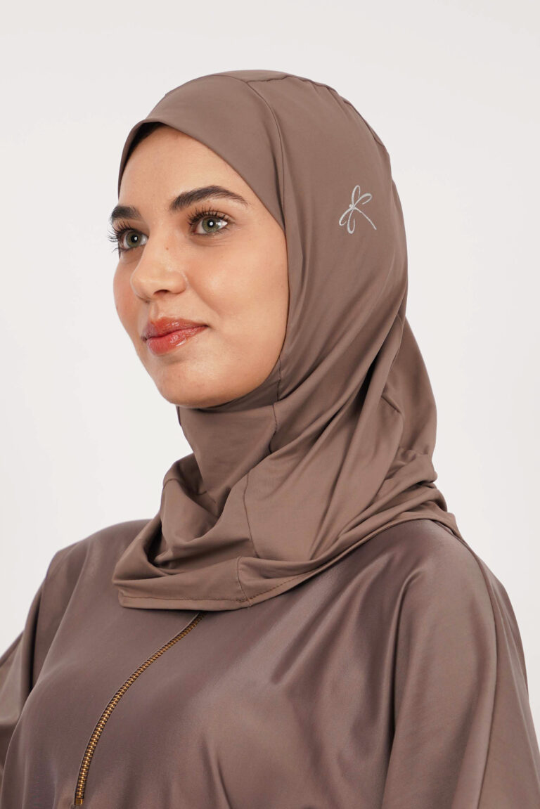 hijab sport grège