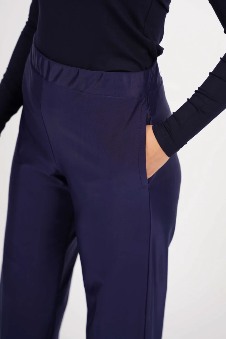 Pantalon sport large femme - Bleu marine