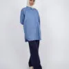 chemise oversize - bleu acier