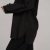 chemise oversize noir - detail manche