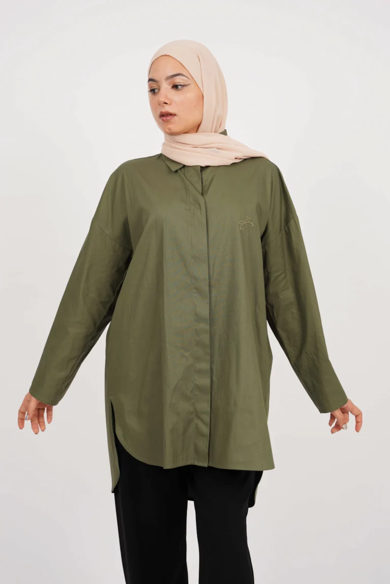 chemise oversize verte