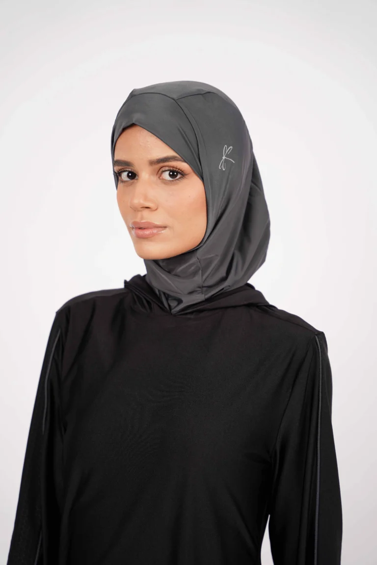 hijab de sport gris