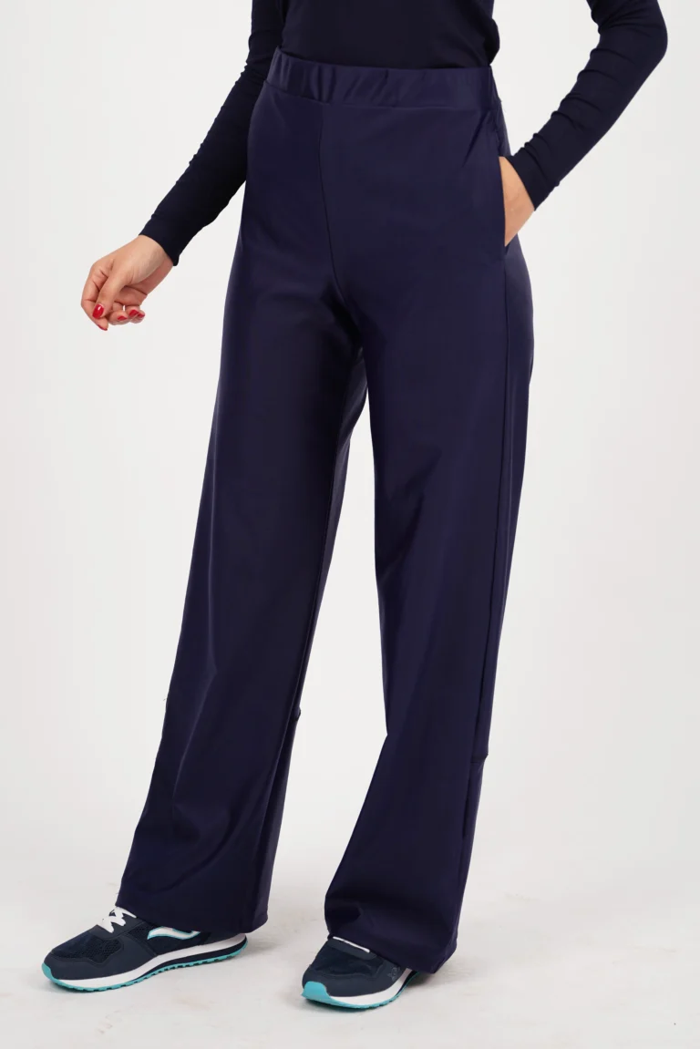 Women’s Wide Leg Sports Pants Navy Blue