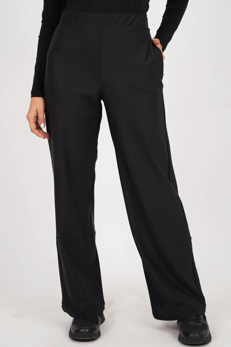 Pantalon sport large femme - Noir