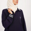 pull polo bleu marine manches longues