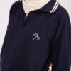 pull polo manches longues bleu