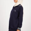 pull polo manches longues bleu marine