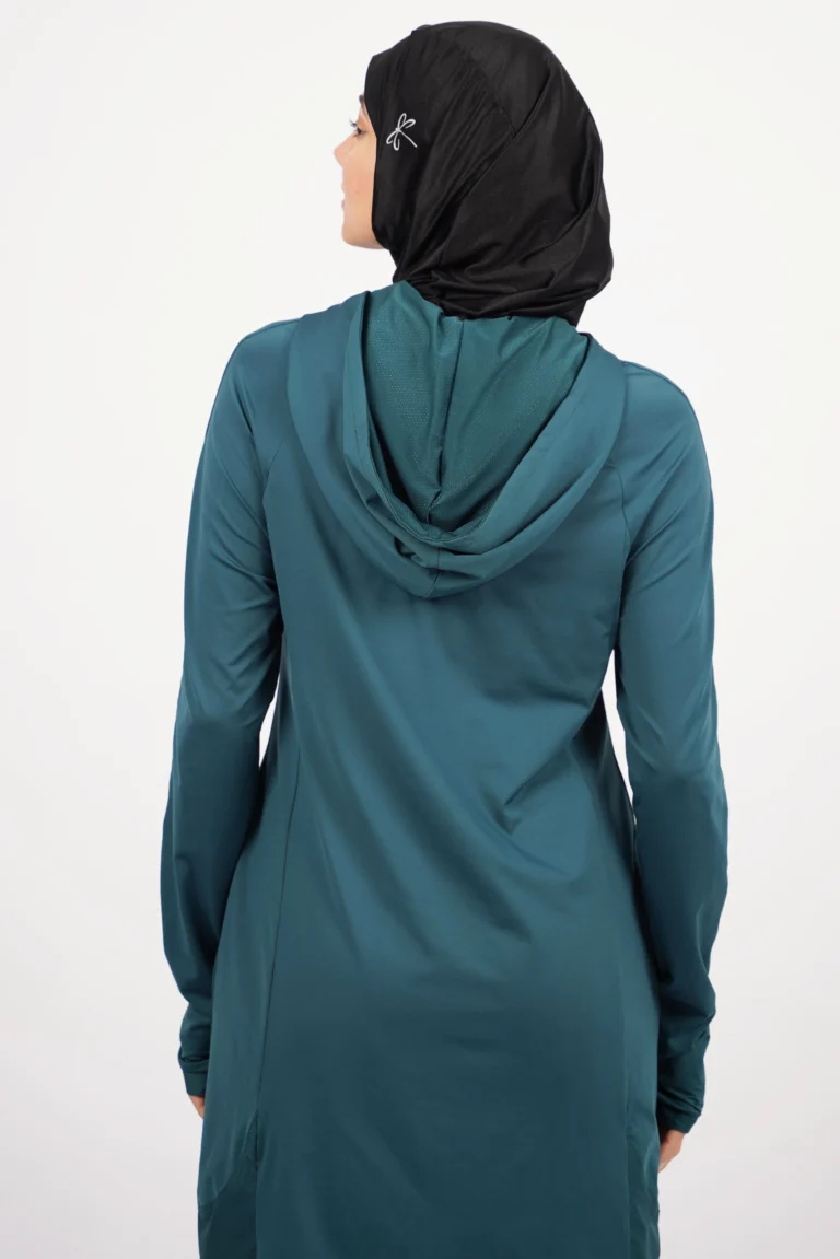 pull de sport femme hijab vert canard