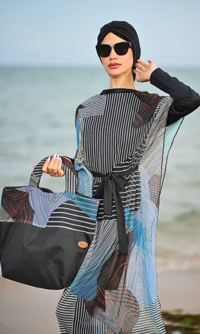 Large Black Beach Bag Eden