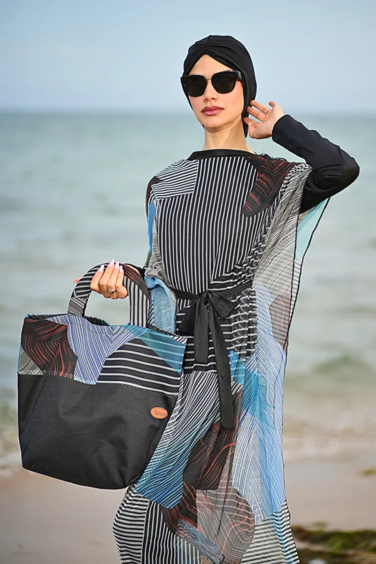 Large Black Beach Bag Eden