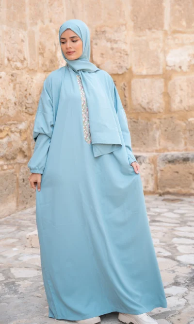 Tenue de prière abaya Vert