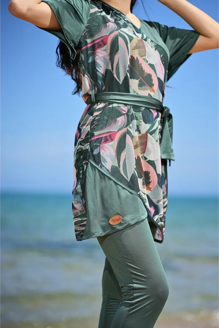 burkini manche court détail