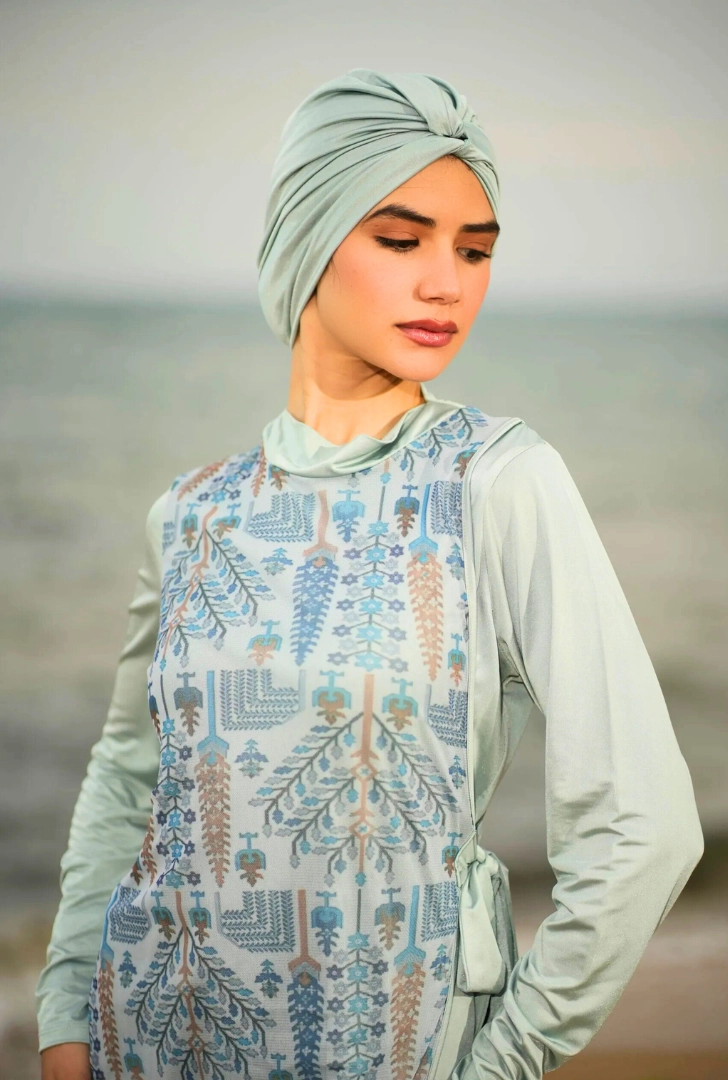 Turban de Natation Vert D'eau