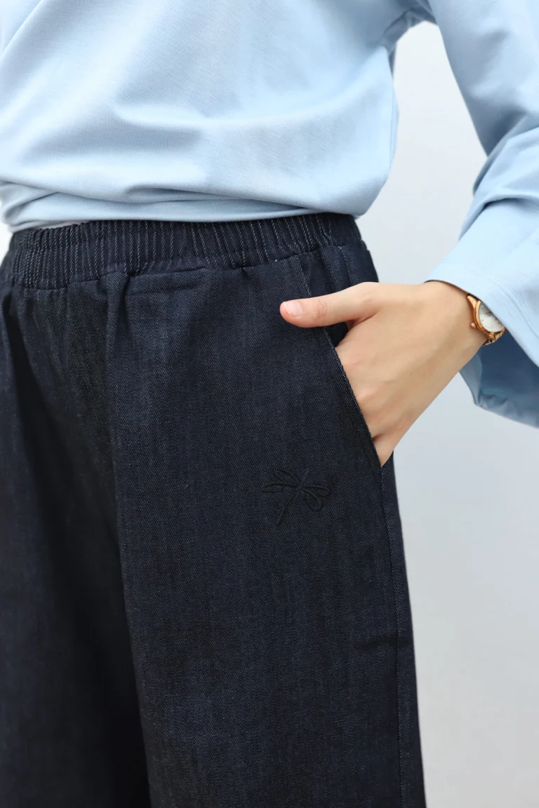 Jean Bleu Large Taille Haute