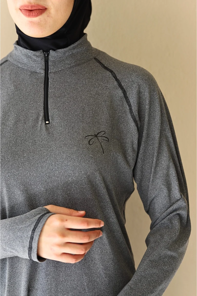 Pull De Sport Femme Gris details