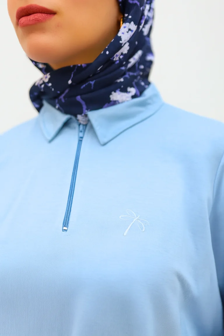 Pull Long Col Chemise avec Zip MAYA