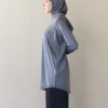 Pull Long Sport Femme gris de coté