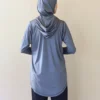 Pull Long Sport Femme gris dos
