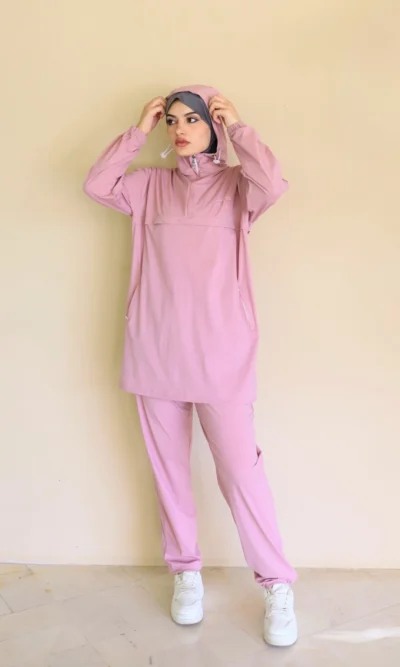 Survêtement Femme Voilée Rose Audacieuse