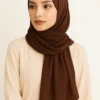 Foulard Chiffon Marron