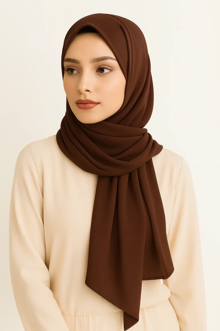 Foulard Chiffon Marron