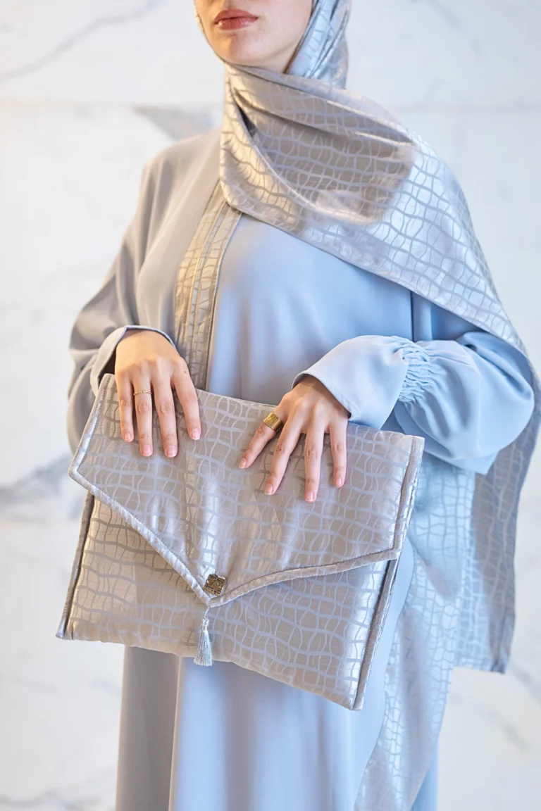 Tenue de Prière Grise pochette assortie