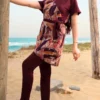 Burkini Demi Manche Bordeaux